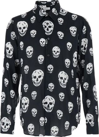 Alexander McQueen Skull Print Shirt - Heren - Casual Overhemden - Zwart - XL - Overhemden