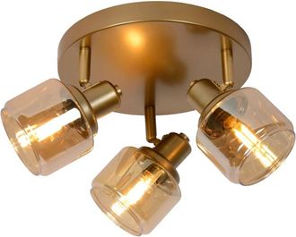 Lucide Foco de techo de metal 3xE14, oro mate / lat&oacute;n