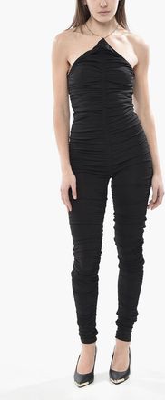 The Attico Jumpsuit Drappeggiato con Collo Americano The Attico