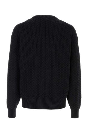 Kenzo Cable-Knit Cotton-Wool Cardigan - Black