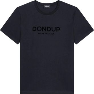 Dondup T-shirt met ronde hals- regular fit - Heren - T-shirts - Zwart - L - Katoen - Tops