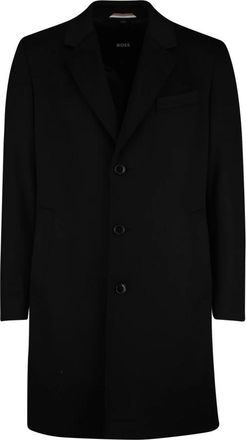HUGO BOSS Heren, Mantels, Zwart, Maat: 3XL Wol