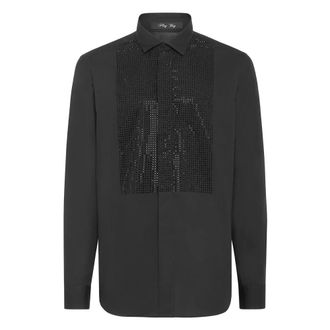 Philipp Plein Overhemden, Heren, Zwart, S, Katoen, Playboy Cut Shirt