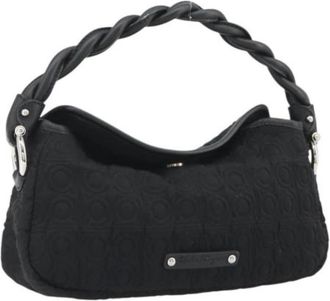 Ferragamo Pre-owned Hand Bag - Dames - Vintage Handtas - Zwart - ONE Size - Katoen - Vintage