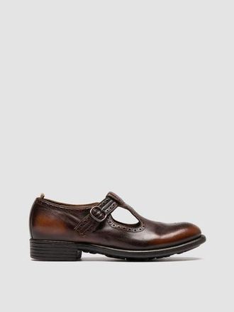 Officine Creative Calixte 071 Leather T-Bar Shoes in Brown at Nordstrom, Size 40