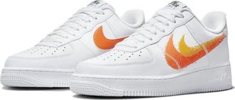 Nike Mens Nike Air Force 1 Low Spray Paint Swoosh FJ4228-100 White Casual Shoes
