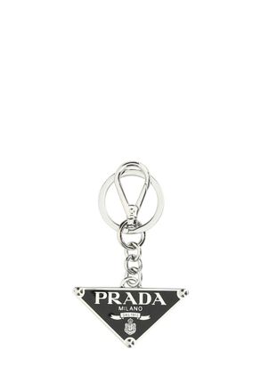 Prada Black metal key ring