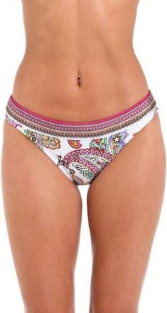 L'agence Nicole Bright Paisley Bikini Bottoms in White Multi at Nordstrom Rack, Size X-Small