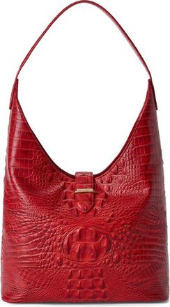 Brahmin Gwynne Croc Embossed Leather Shoulder Bag in Salsa at Nordstrom