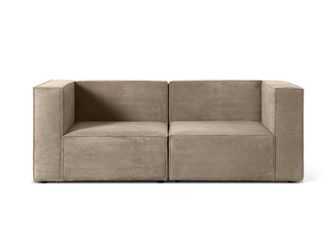 Really Nice Things Sofa 2 plazas Chaiselongue tapizado pana piedra