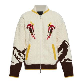 Dsquared2 Heren, Truien, Beige, Maat: 2XL Wol