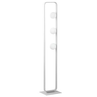 Luce-Ambiente-Design L&aacute;mpara de pie Roxy de Metal Blanco con Tres Luces 140 Cm