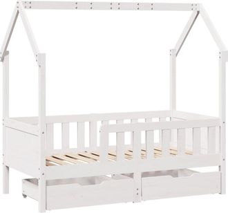 vidaXL Estructura De Cama Para Ni&ntilde;os Con Cajones Madera Pino 70x140 Cm Vidaxl