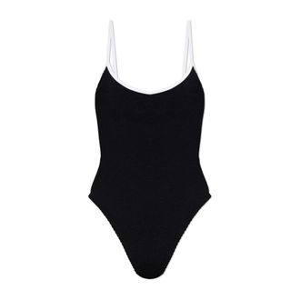 Hunza G Badmode, Dames, Zwart, ONE Size, Eendelig badpak Pamela