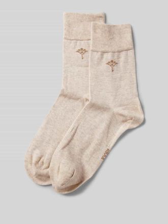 Joop Socken mit Label-Print im 2er-Pack in Sand, Größe 39-42
