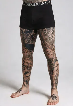Siksilk Mens Black and White and Navy Pack of 5 Boxer Shorts XXL