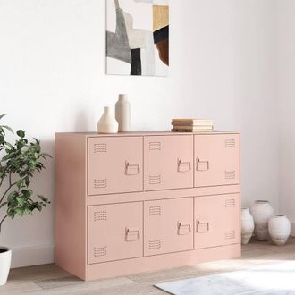 Berkfield Home Sideboard Pink 99x39x73 cm Steel | Size: 99 x 39 x 73 cm