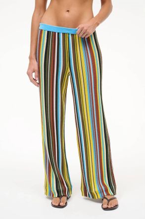 Staud Womens Ali Wide Leg Pants In Skate Stripe