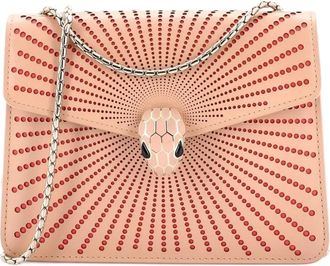 Bulgari Serpenti Forever Square Laser Cut Leather Small shoulder bag - women - Calf Leather - One Size - Pink
