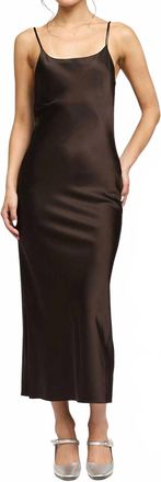 Current Air Cami Midi Dress In Brown