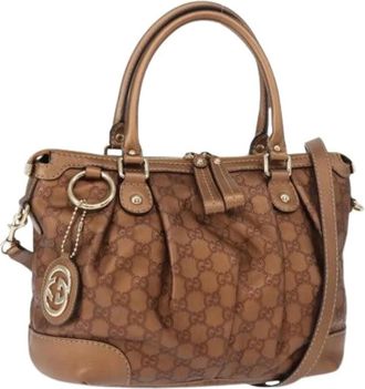Gucci Pre-owned Handbags, female, Brown, Size: ONE SIZE Pre-owned Vintage Handbag