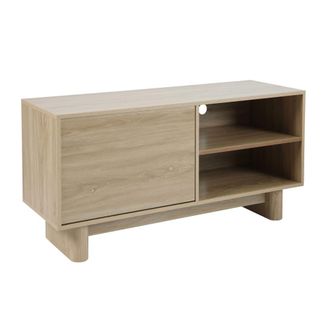 Oviala Mueble de TV escandinavo de 120 cm en madera clara