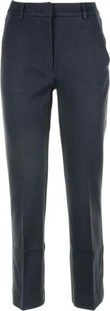 Max Mara Straight Broeken - Dames - Straight fit broeken - Blauw - L - Broeken