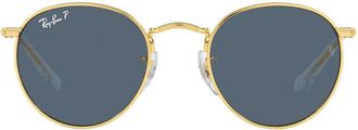Ray-Ban Sunglasses Rj9547 S 286/2 V Junior Round Gold/Dark Blue Children Polarized