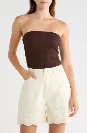 Vigoss Textured Long Tube Top in Chocolate at Nordstrom Rack, Size X-Large