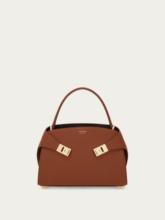 Ferragamo Women Hug soft bicolor handbag (XS) Brown