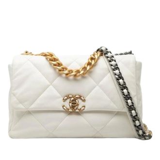 Chanel Pre-owned Large 19 Flap Bag - - Pre-owned - Donna - Bianco - ONE SIZE