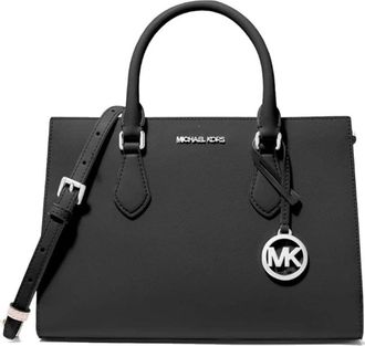 Michael Kors Sheila Satchel - Dames - Handtassen - Zwart - ONE Size - Leer - Tassen