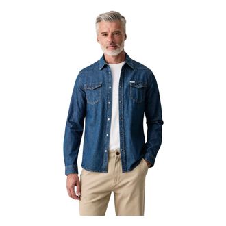 Guess Denim overhemd - Heren - Overhemden - Blauw - Maat: L Denim