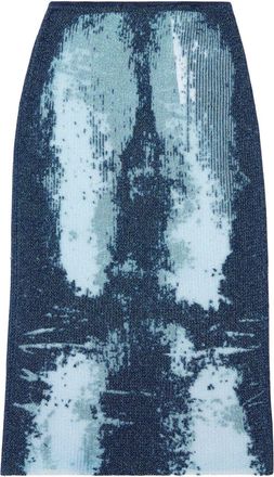 Diesel M-Begonia midi skirt - women - Polyester - S - Blue