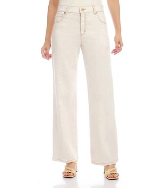 Karen Kane Nova Natural Wide Leg Jeans