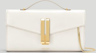 DeMellier The Vancouver Clutch in Optic White Smooth Leather Clutch