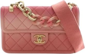 Chanel Pre-owned Sunset On The Sea Flap Bag - Dames - Vintage Schoudertas - Roze - ONE Size - Leer - Vintage