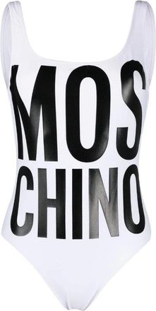 Moschino Badmode, Dames, Wit, M, Spandex, Moshino Kostuum Onderbeer Speelgoed