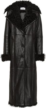 Philipp Plein Shearling Coat Long - Dames - Mantel - Zwart - S - Jassen