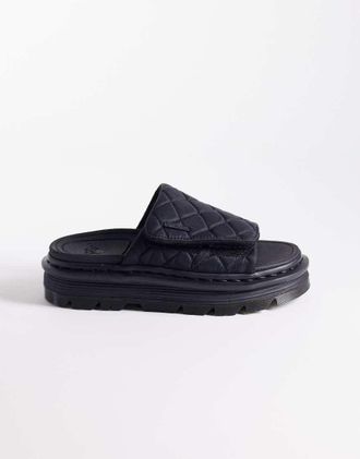 Dr. Martens Dr. Martens - ZebZag - Slider trapuntate nere-Nero