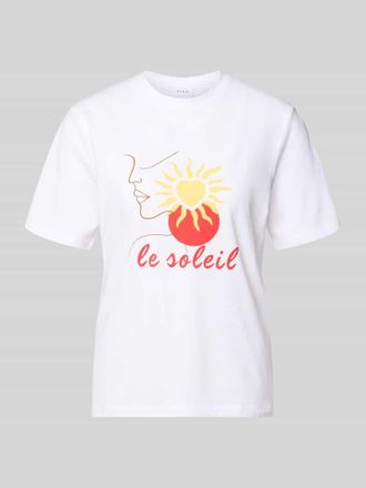 Vila T-Shirt mit Stitching Modell NORA in Weiss, Gr&ouml;&szlig;e XL