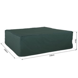 OUTSUNNY Furniture Cover- Green - 230cm (L) x 230cm (W) x 70cm (H) | TJ Hughes