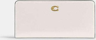 Coach Womens Essential Slim Wallet in White | Leather