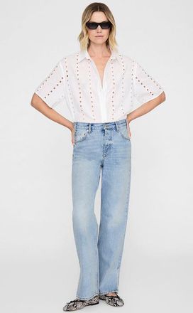 Anine Bing Lincoln Shirt in White at Nordstrom, Size Medium