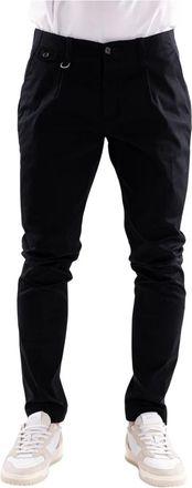 Paolo Pecora Slim-fit Broeken - Heren - Slim Fit Broeken - Zwart - M - Katoen - Broeken