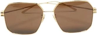 Bottega Veneta Pre-owned Metalen Zonnebril - Dames - Vintage Accessoires - Geel - ONE Size - Vintage
