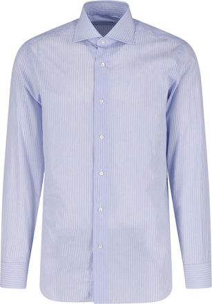 Barba Pinstripe Long-Sleeve Tailored Formal Shirt