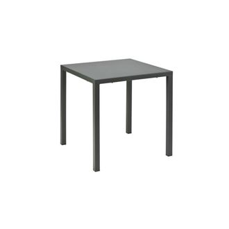 Konte Design Mesa de metal antracita 80x80 cm, apilable