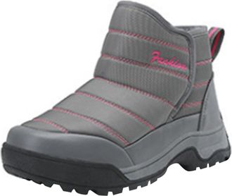 Generic Womens Ankle Boots, Waterproof Ankle Boots Women Wide Fit - Fashion Embroidered Short Boot Comfy Non-Slip Sneakers Thicken Warm Boot for Winter Cute W