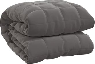 vidaXL Manta Con Peso Tela Gris 220x260 Cm 11 Kg Vidaxl